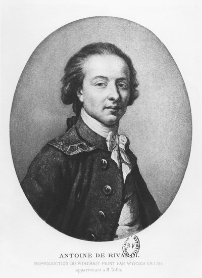 Antoine, Comte de Rivarol von Johann Melchior Joseph Wyrsch or Wursch